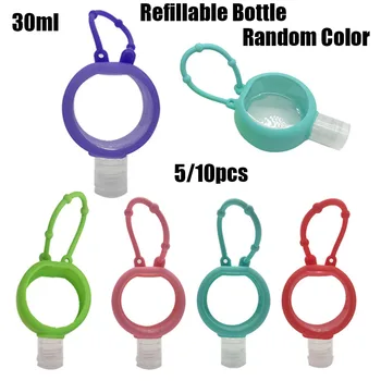 

Round Solid Silicone Refillable Bottle Bath Baby Shower Hand Sanitizer Bottle Holder Portable Travel Empty Hand soap Bottle