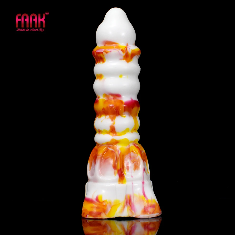 FAAK colorful silicone dildos Ancient temple for Imprison Beast style anal sex toys fro women men masturbator adult games 1