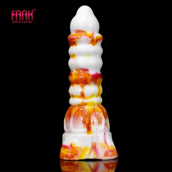 FAAK colorful silicone dildos Ancient temple for Imprison Beast style anal sex toys fro women men masturbator adult games