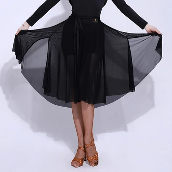 

New Latin Dance Skirt 2019 Women Black Dancing Skirt Tango/Modern/Rumba Robe Danse Latine Femme Charleston Latin Skirt VDB257