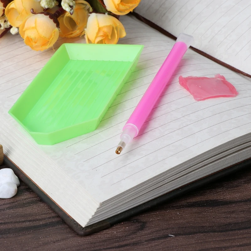 

3pcs/set Nail Art Dotting Pen & Rhinestone Picker Gel Cube Plate Manicure Tool R3MF
