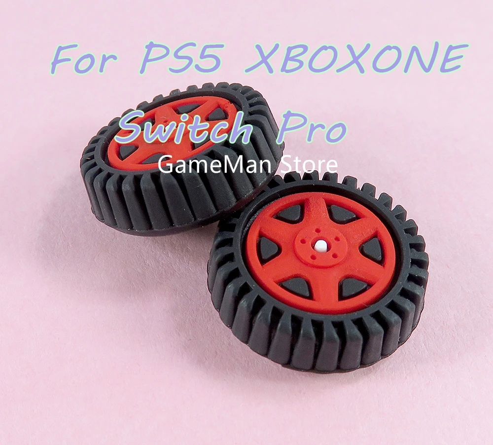 4 Pezzi Per Ps5 Xbox One Xbox Series Switch Pro Thumb Stick Grip Cap Per Ps5 Car Wheel Tire Thumb Stick Joystick Cover
