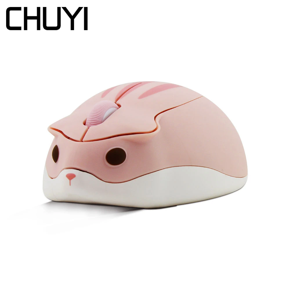 CHUYI 2 4G беспроводная мышь USB оптическая компьютерная мини розовая 1200 DPI милый