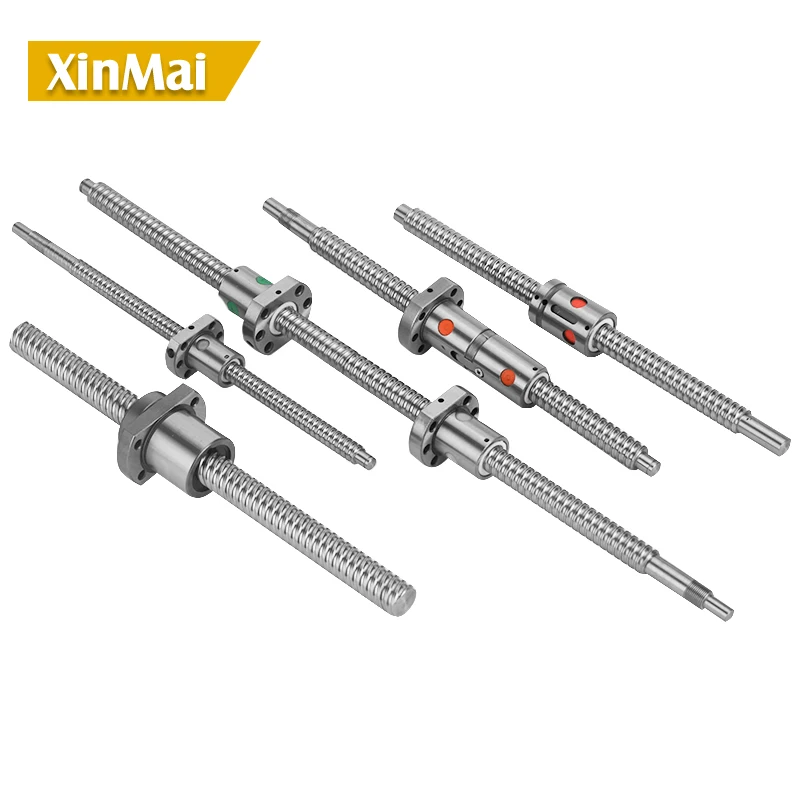 모든 길이 500 - 2550 mm RM 3205 백래시 방지 볼 스크류 SFU3205 SFU3210 DFU3205 DFU3210, 볼 너트 볼 너트 CNC 부품 1 개