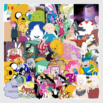 

50pcs NEW Anime Adventure Time Cartoon Stickers Kids Gift DIY Skateboard Suitcase Guitar Graffiti PVC Decal Sticker Classic Toys