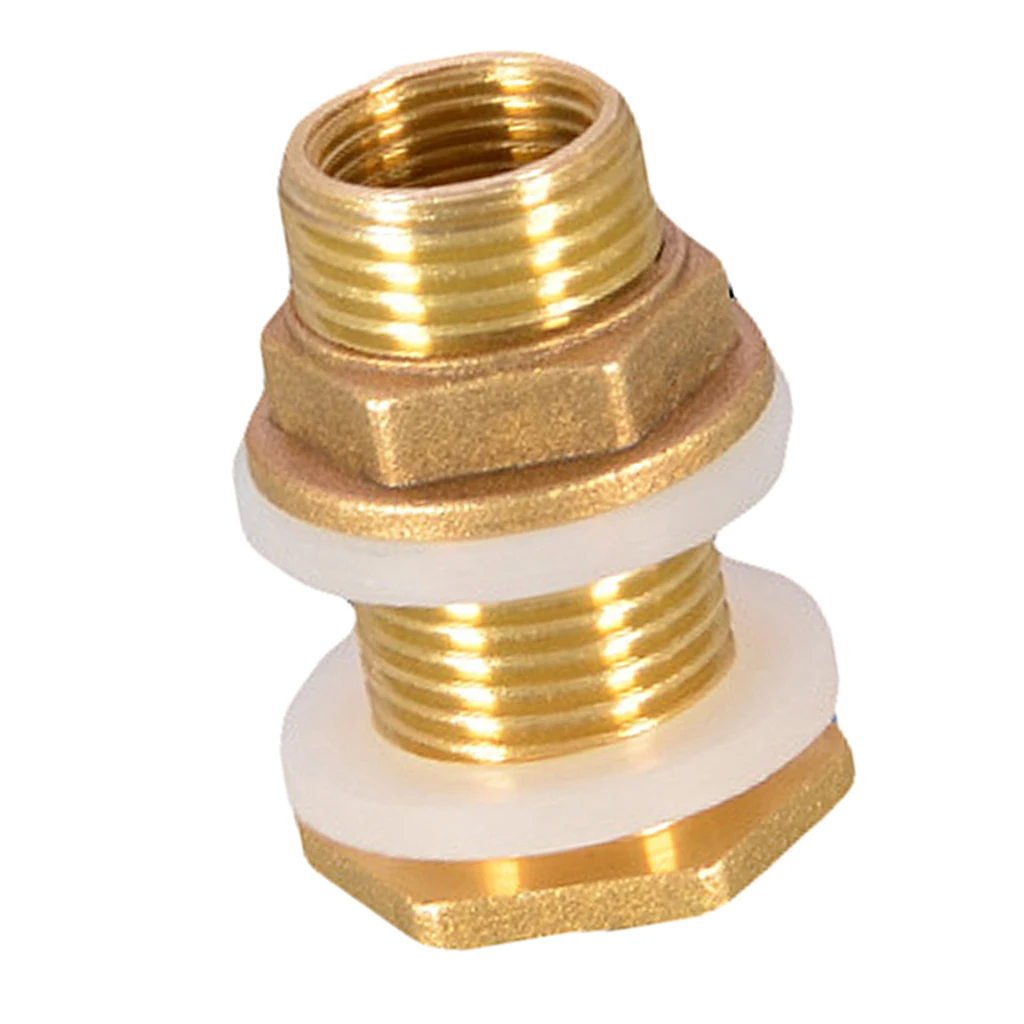 Solid Brass Water Tank Connector Fittings Leak-proof  M1/2'' M3/4'' M1'' Adapter