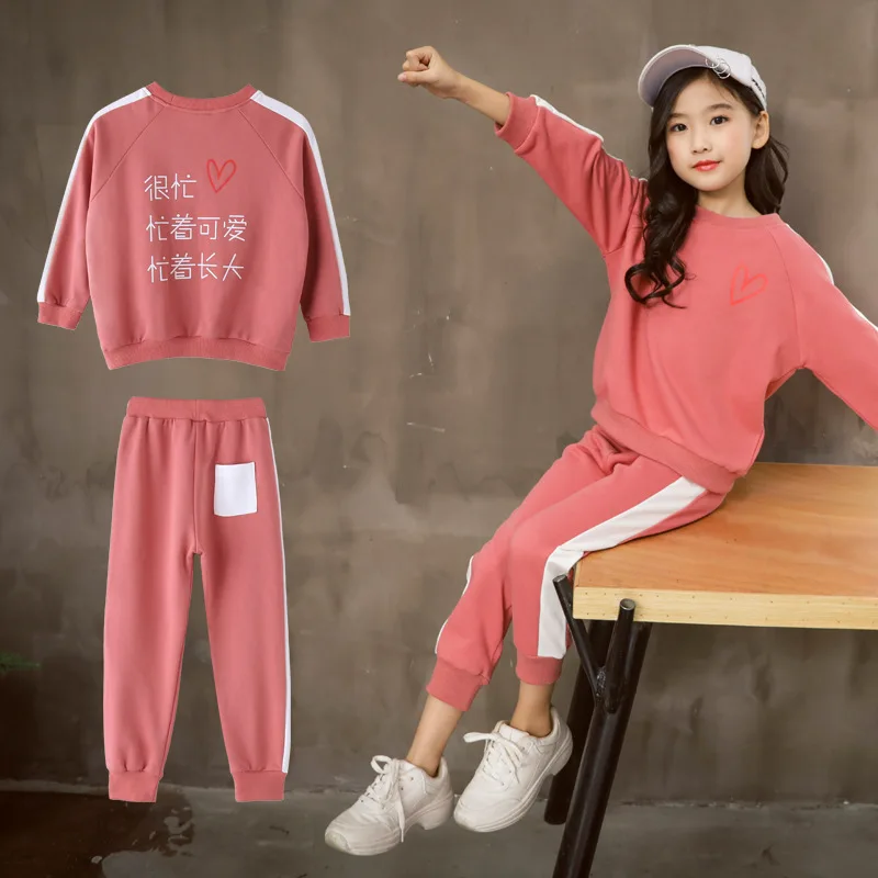 

Children Autumn Set Girls Autumn Clothing New Style 2019 Korean-style Hoodie Two-Piece Set Two-Piece Set Childrenswear