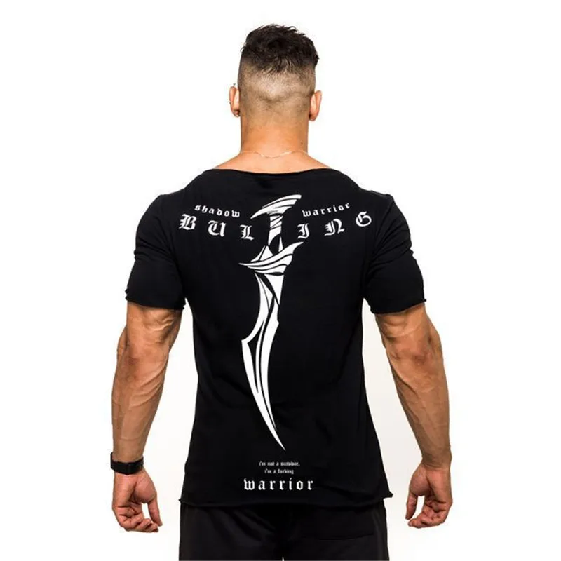 shirt 2021 New Summer gym T-shirt large-type brand T-shirt Man shirt Bodybuilding Fitness quick-drying Short Sleeve Running T-shirt funny shirts for men