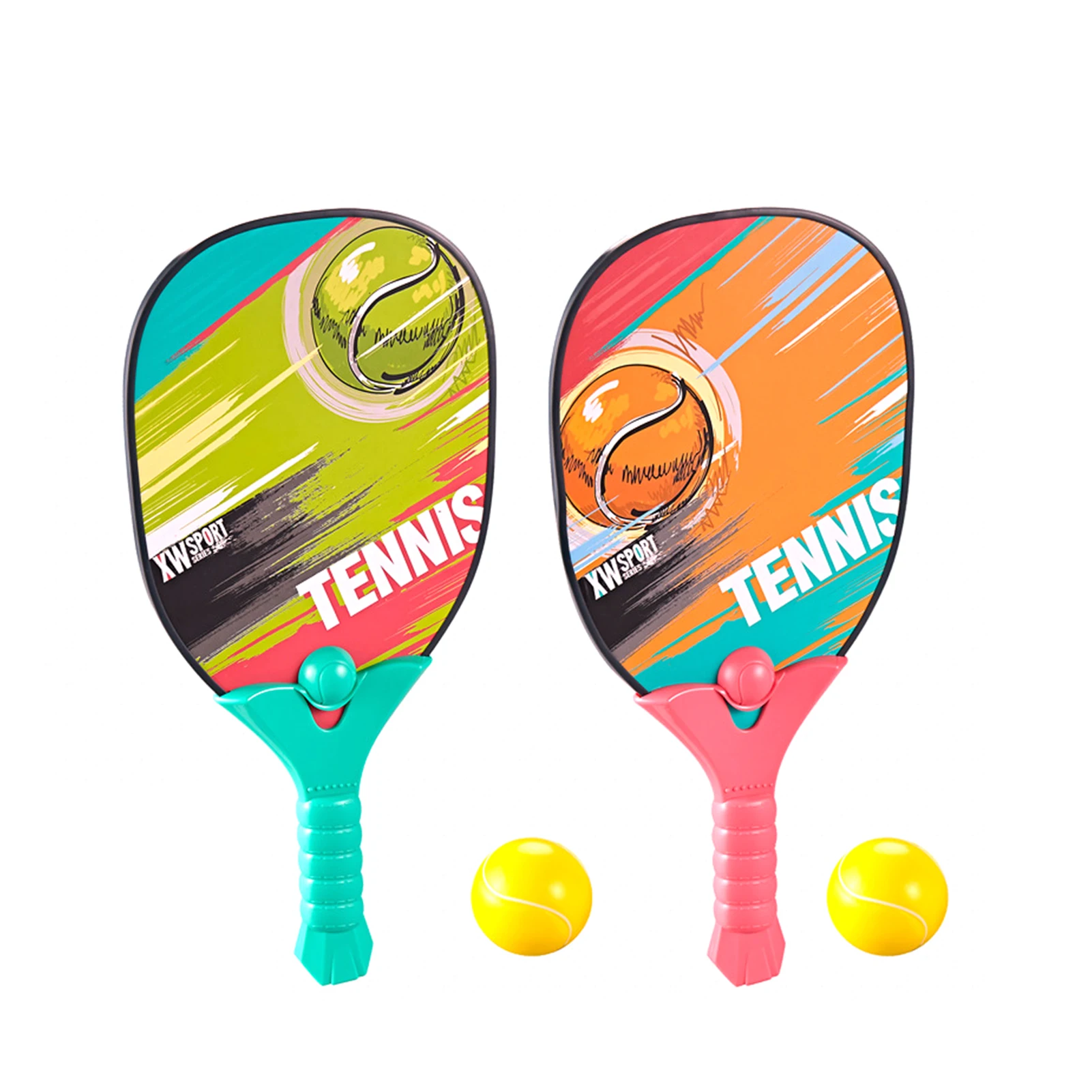 BESPORTBLE 1 Conjunto Jogo De Tênis Infantil Brinquedos De Bola De Raquete  De Esportes Conjunto De Brinquedos De Badminton Bola De Raquete De Malha