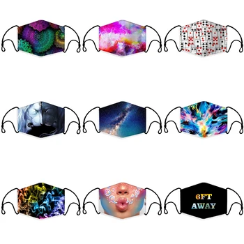 

Cartoon Print mouth Mask Men Reusable Protective PM2.5 Filter Paper Mask Women anti dust Face mask kid bacteria proof Flu Mask
