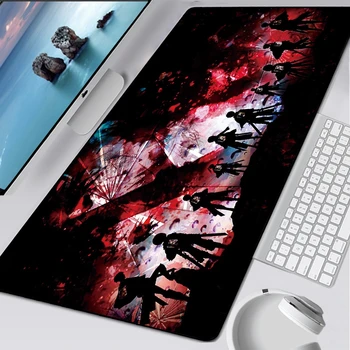 

90x40cm Attack on Titan Anime Large Lock Edge Mouse Pad Computer Mousepad XXL Gaming Padmouse Gamer Laptop Keyboard Mouse Mats