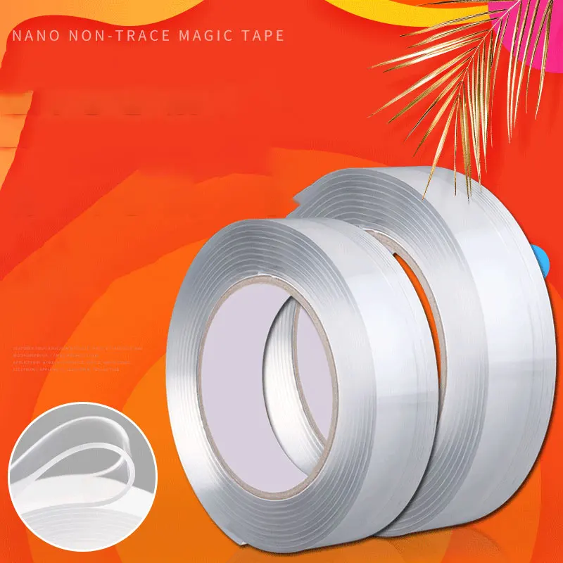 Nano magic Glue Gadget Transparent Double Sided Tape Waterproof Reusable Traceless 3m5m 50cm Tape Fixed Socket Small Item Office afbeelding