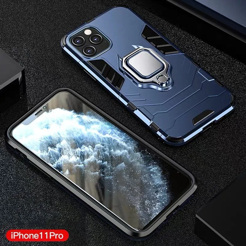 Гибридный защитный чехол для Apple iPhone 11 Pro Max XR X XsMax 8 7 6 6S Plus 5 5S SE 5C Чехол с магнитным кольцом для iPhone11 Pro Max