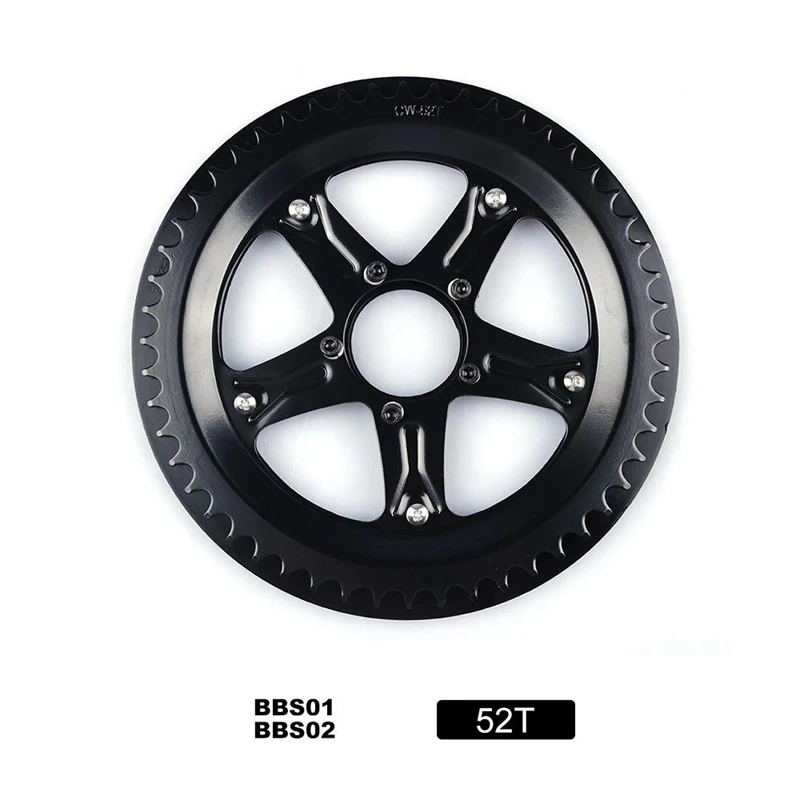 Цепь Ebike BBS01 BBS02 и сменная цепь черная 52T цепные зубья для приводного двигателя Bafang