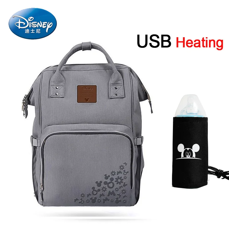 21 Сумка для подгузников disney, рюкзак, USB сумка-холодильник для бутылочек, Минни, Микки, большая емкость, для кормления ребенка, Мумия, сумка для беременных женщин, рюкзак - Цвет: 21