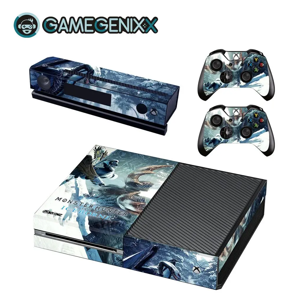 Защитная Наклейка GAMEGENIXX для Xbox one и 2 контроллеров-Monster Hunter World
