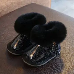 DIMI 2019 зимняя детская обувь детские сапоги модные Нескользящие водонепроницаемые плюшевые теплые детские сапоги для мальчиков и девочек