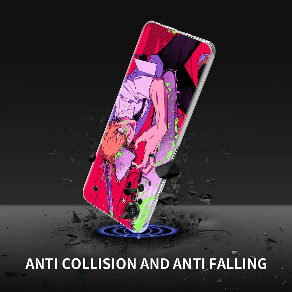 Chainsaw Man Anime Soft Clear Case For Xiaomi Redmi Note 10 9 Pro 9S 8 10S 7 8T 9C 7A 8A 9T K40 Silicone Phone Cover Fundas