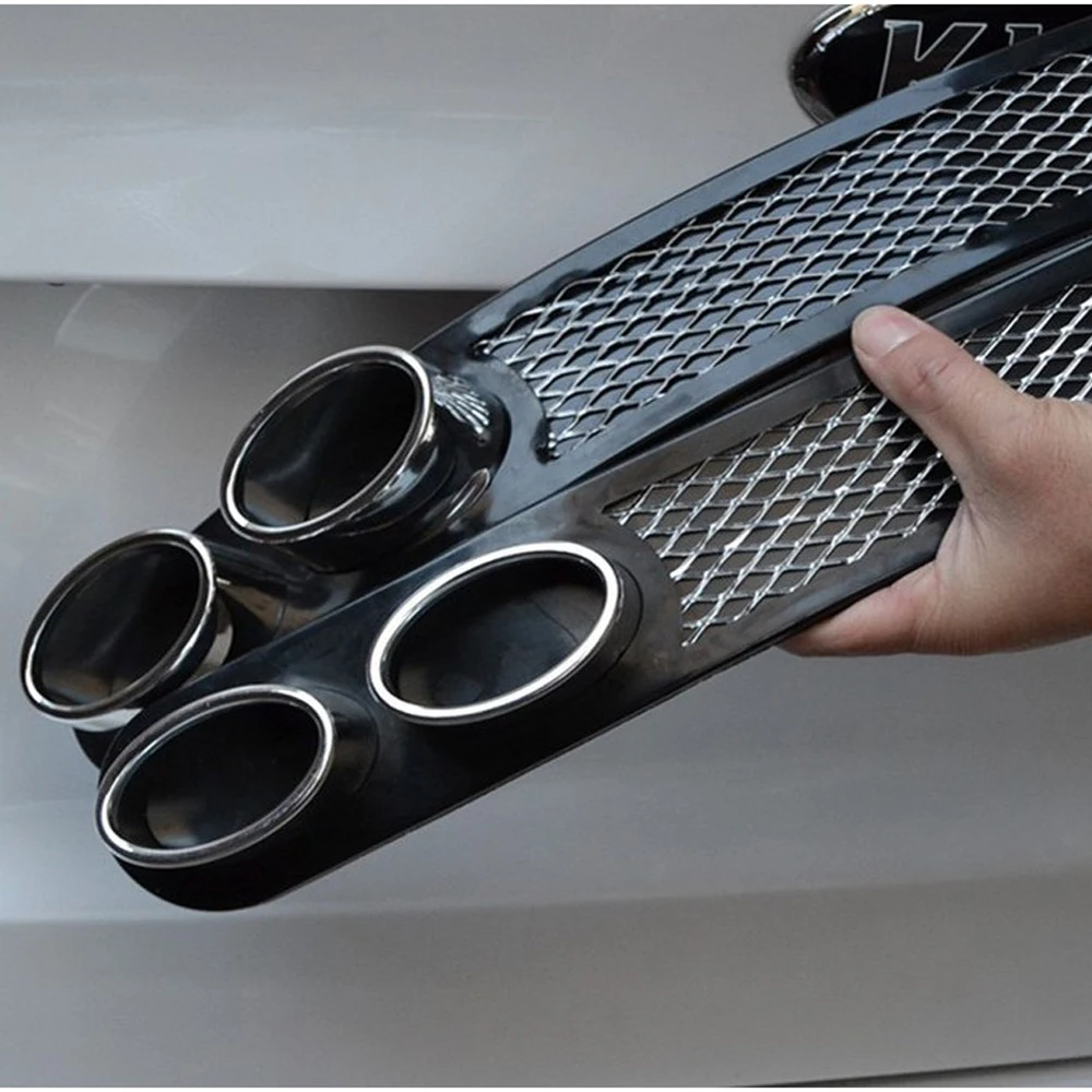 DIY Stcikers 3D 2 трубы автомобильные задние выхлопные наклейки для Subaru B4 2008/Forester
