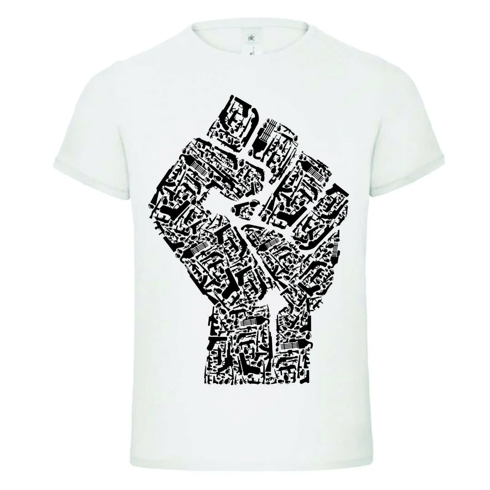 hand of revolution SHAPES MASHUP funny mens dtg t shirt tee | Мужская одежда