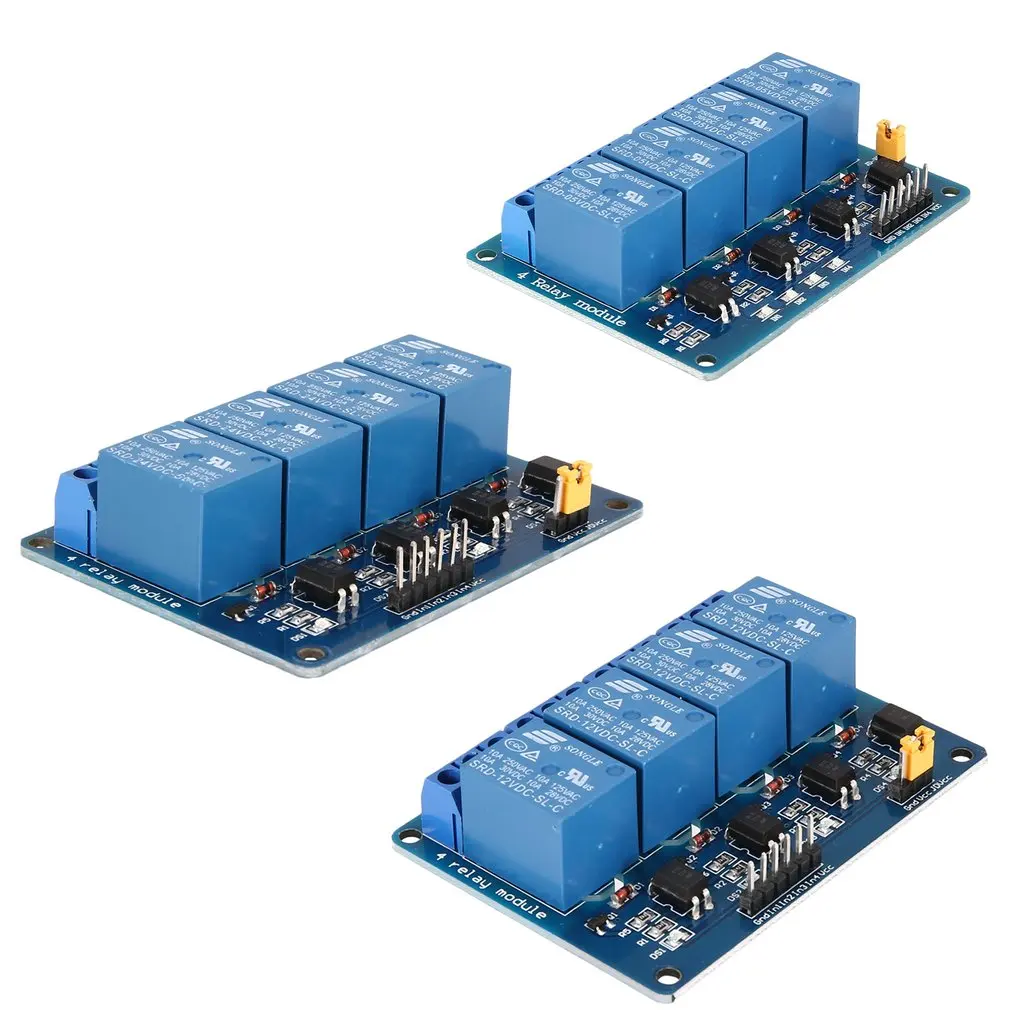 12V 4-канальный Релейный модуль Интерфейс доска низкого уровня триггера анод для Arduino SCM, что управляется PLC умного дома дистанционного Управление переключатель