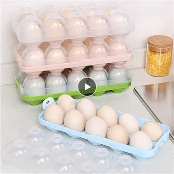 

Kitchen Accesorios Egg Storage Holder Tray Storage Refrigerator Fridge Eggs Box Case Container Plastic Organizer Food Grade PP
