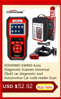 KONNWEI KW820 OBD2 диагностический инструмент Многоязычный Автомобильный сканер OBDII автомобильный считыватель кода двигателя