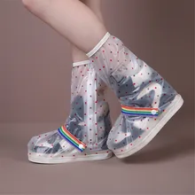 Высокие водонепроницаемые непромокаемые сапоги с принтом клевера; женские сапоги с защитой от пыли