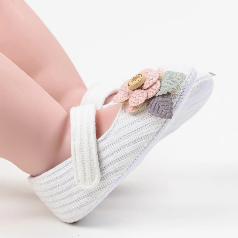Multicolor Baby Girl Cotton Sandals Baby Girl First Walkers Soft Sole Floral Decor Anti-slip Casual Shoes Toddler Toddler Shoes