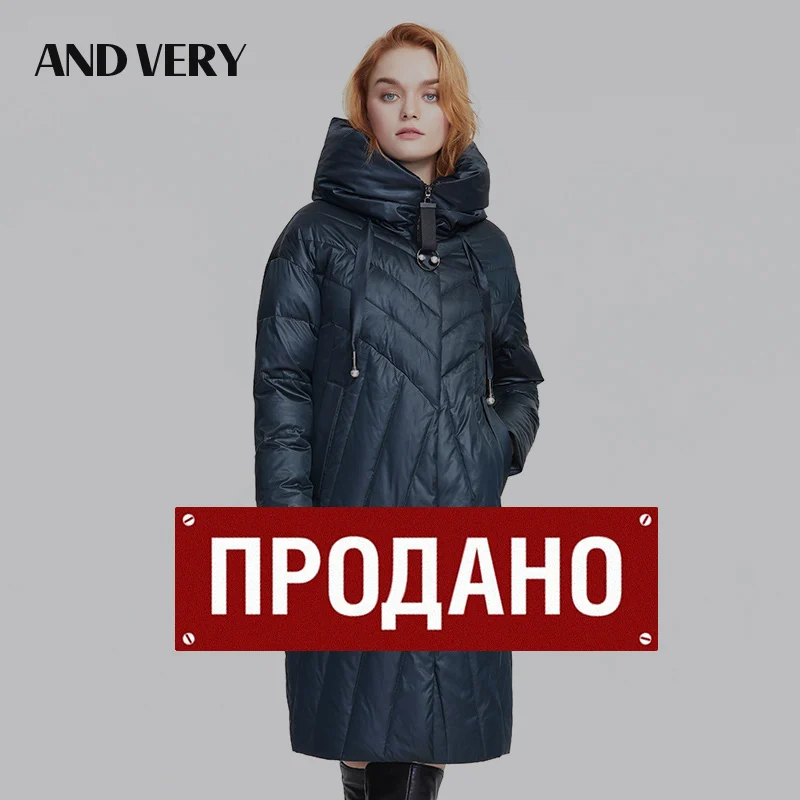ANDVERY 2019 Зимняя новая коллекция новое зимнее пальто высокого качества плотное