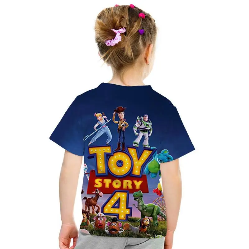 Популярный аниме История игрушек 3D estampado Nio moda nios desgaste amaderado Cool abrigo camiseta Buzz Lightyear nios ropacortamanga