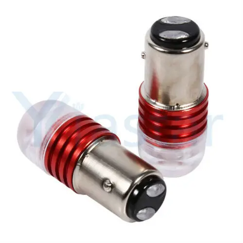 

50pcs/lot BAY15D 1157 T20 7443 led strobe flash light brake blink light led P21/5W Lamp Bulb AC/DC12 red Red Auto Brake Tail