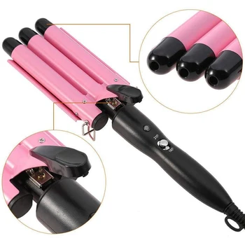 

Triple Barrel Crimper Hair Curler 28mm Professional Ceramic Three Tube Curling Small Wave Corn Perm Splint Hair Styling Tool