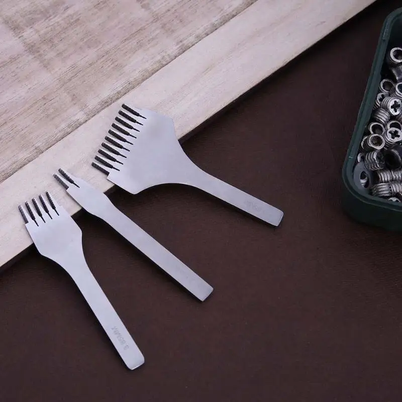 3 шт. DIY Европа наклонная плоская резка французский кожаный перфоратор набор инструментов