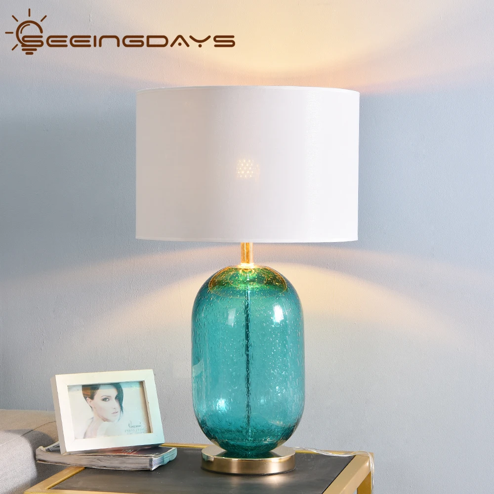 

Large Glaze Crystal Table Lamp Led Desk Lamp For Bedroom For Living Room Home Decor Green Crystal High Grade Lighting 220v 110v