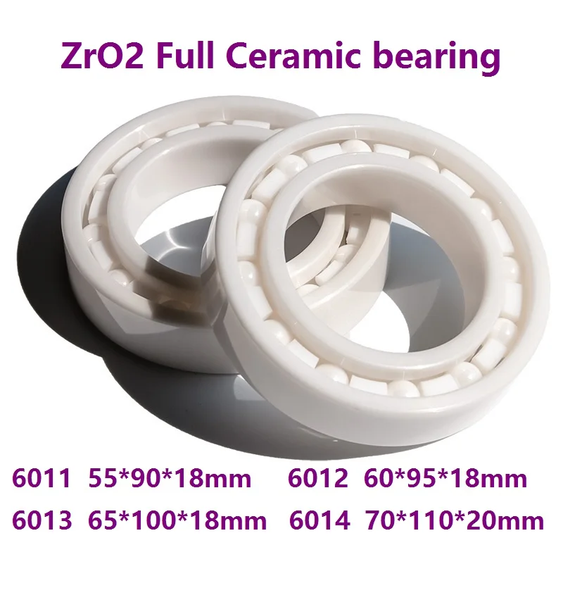 

1 шт., высококачественные циркониевые керамические шарикоподшипники 6011 6012 6013 6014