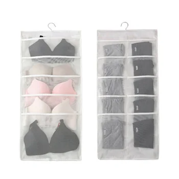 

Bedroom Storage Bag Dormitory 40*80cm 15/30 Grid Double-sided Hanging Bag For Placing Large Items