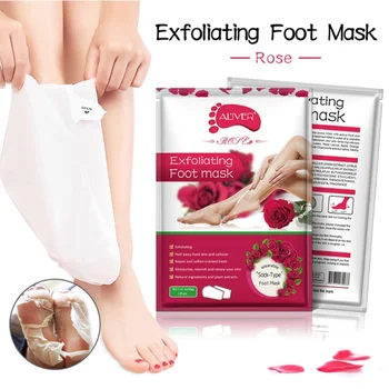 

Feet Rose Exfoliating Foot Mask Magic Skin Peeling Dead Skin Feet Mask Socks for Pedicure Socks Cream