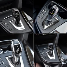 Для BMW высокого класса автомобильный Стайлинг углеродное волокно ручной тормоз панель переключения передач рамка наклейка для BMW 1 2 3 4 серии F20 F30 F31 F34