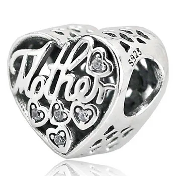 

Original Mother & Son Bond With Crystal Beads Fit 925 Sterling Silver Bead Charm Women Bracelet Bangle Diy Jewelry
