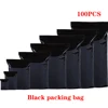 Black self-sealing plastic zipper bag self-locking storage bag food packaging debris storage bag can be re-closed bag thickening 1