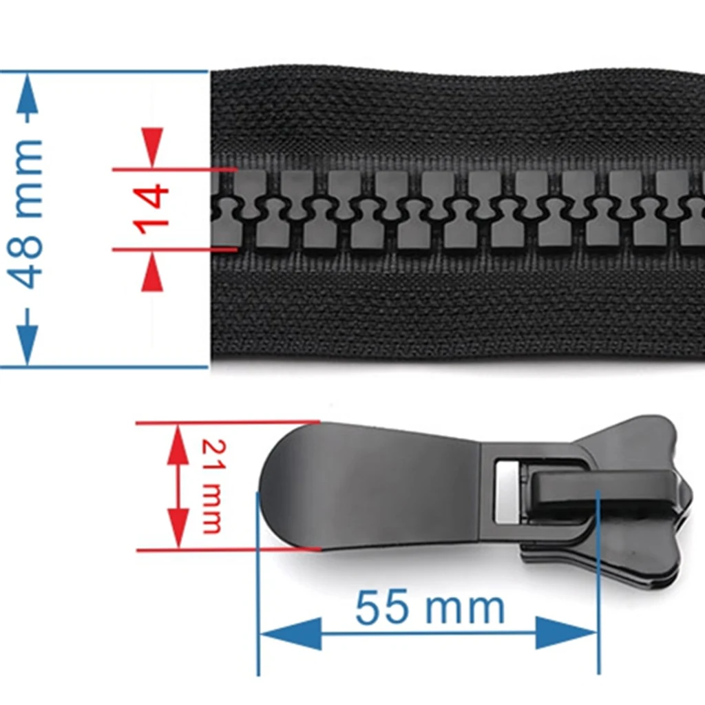 Durable 42'' Separating Zipper #20 For Outdoor Boat Tops Tents Bags Jackets