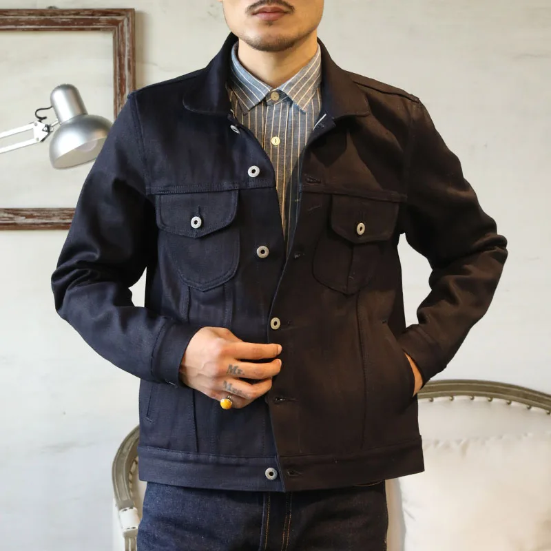 

Fast Shipping, Asian Size Super Cotton Jacket Casual Stylish Raw Unwashed Denim Coat
