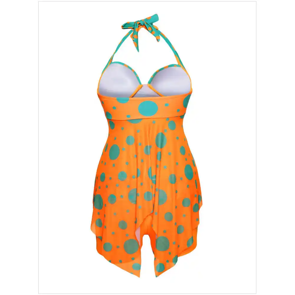 womens halter swimming costume swimsuit polka dots bathing suit