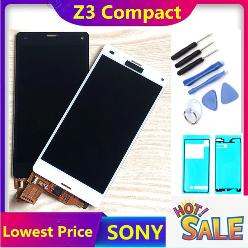 

ORIGINAL 4.6" LCD For SONY Xperia Z3 Compact Display Touch Screen No Frame Z3 Mini D5803 D5833 For SONY Xperia Z3 compact LCD