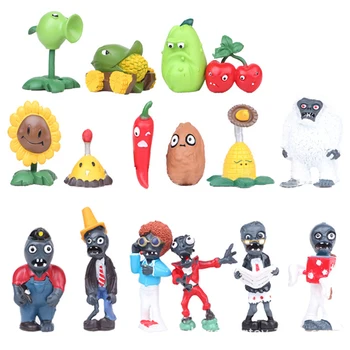 

16Pcs/set Genuine Plants vs Zombies PVZ Toy Plants Zombies PVC Action Figures Toy Doll Set For Kids Collection Party Decoration