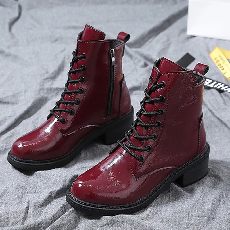 

2020 New Women's winter boots Solid High top platform shoes Simplicity female boots Sexy Casual Footwear Martin ankle boots