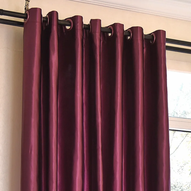 Затемненные шторы для спальни, однотонные шторы для гостиной, на окно, коричневые, красные шторы, жалюзи, на заказ - Цвет: Purple