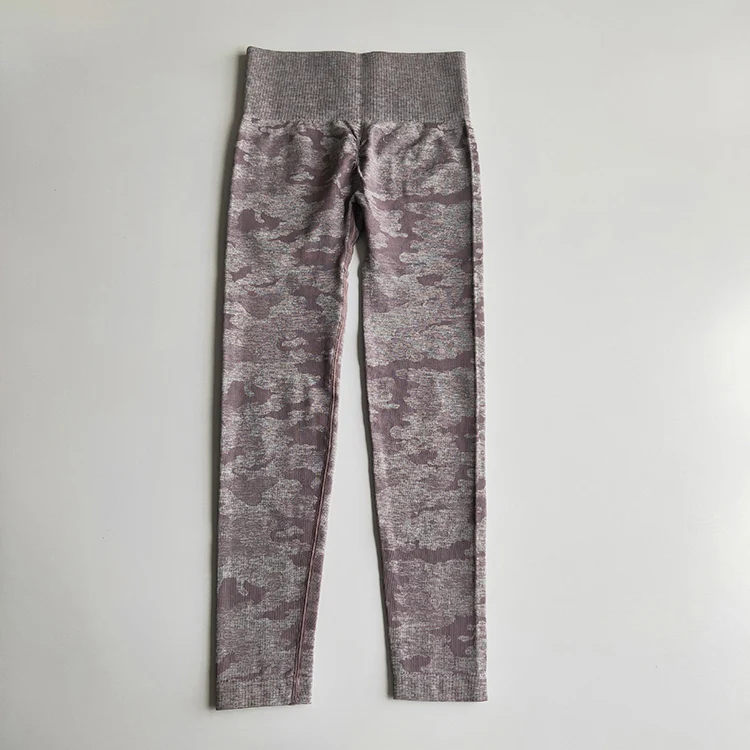 purple Камуфляжные Бесшовные Спортивные Леггинсы для женщин, штаны для йоги, спортивная одежда с высокой талией, тренировочные леггинсы для тренажерного зала, Спортивная женская одежда для фитнеса - Цвет: purple