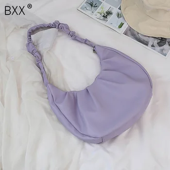 

[BXX] Folds Design PU Leather Crossbody Bags For Women 2020 Fashion Elegant Shoulder Handbags and Purse Female Travel Bag HN674